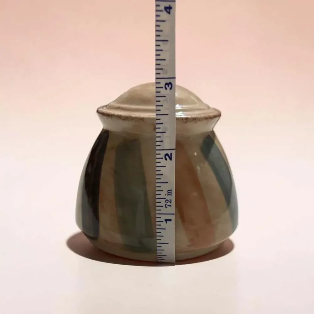 Bloomingville Allium Ceramic Sugar Bowl, Cream Pitcher, and Salt Shaker Set
